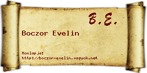 Boczor Evelin névjegykártya